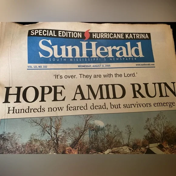 SET OF 7 SUN HERALD HURRICANE KATRINA NEWSPAPERS AUG 30, 2005 - SEPT 5, 2005 - Picture 4 of 9